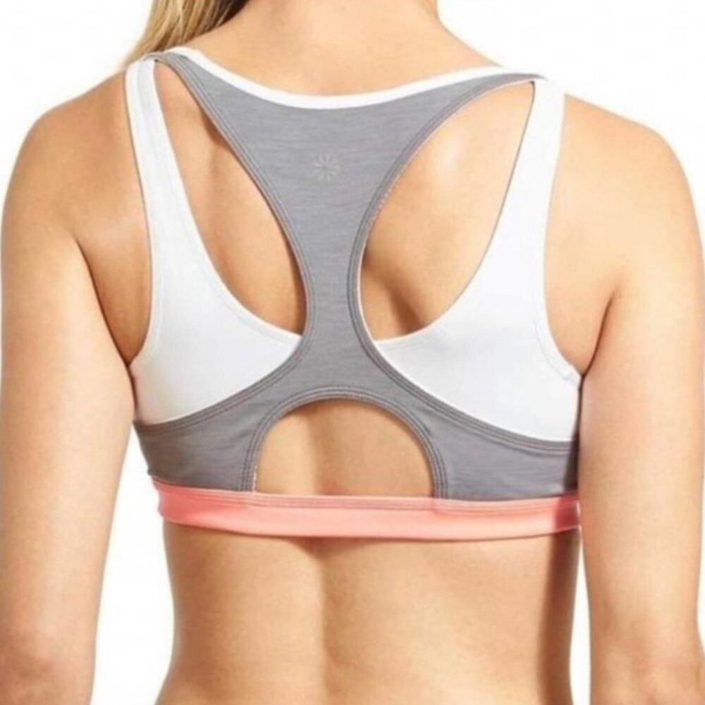 Athleta Triple Dare Colorblock Racerback Sports Bra